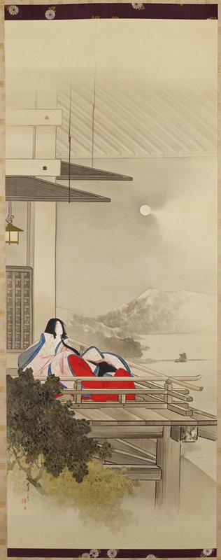 Murasaki Shikibu at Ishiyamadera, Watanabe Seitei, c. 1900–1910