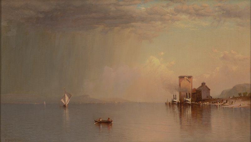 Mississippi at Dubuque, Iowa, Alfred Thompson Bricher, 1870