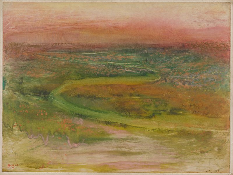Winding River, Edgar Degas, 1890