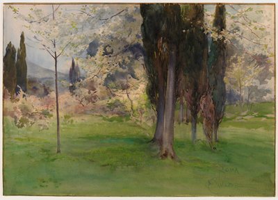 Dokumentasi “Spring Landscape with Trees”; Watercolor. Minneapolis Institute of Art.