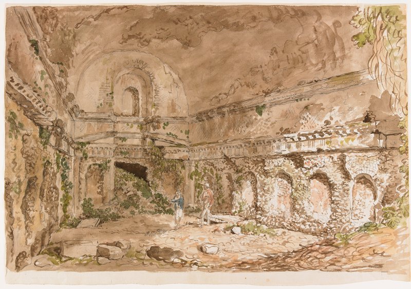 The Doric Nymphaeum at the Villa Domitian, Carlo Labruzzi, c. 1789