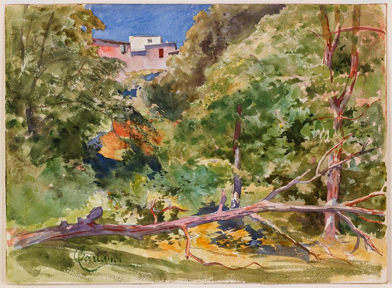 Rustic Landscape, Onorato Carlandi, 19th-20th century
