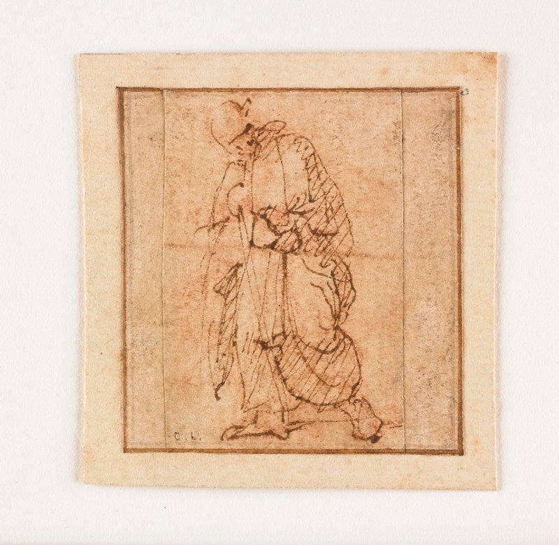 Study of a Male Beggar, Attributed to Francesco Allegrini, 17th century