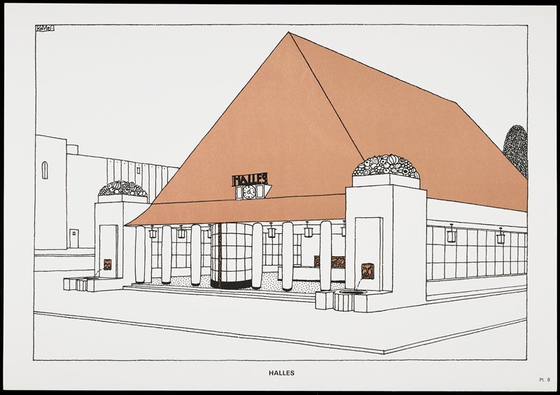 Halles, from Une Cite Moderne, Dessins de Rob Mallet-Stevens Architecte, Robert Mallet-Stevens, 1987 published