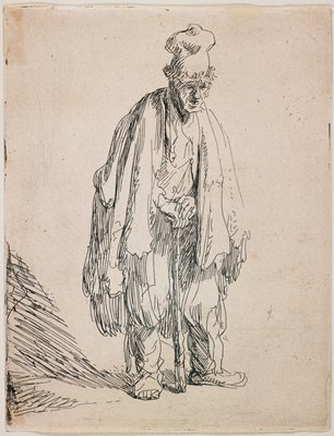 Dokumentasi “Beggar in a High Cap Leaning on a Stick”; Etching. Minneapolis Institute of Art.