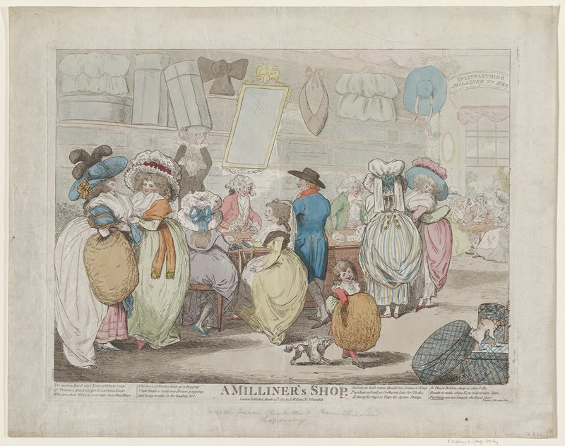 A Milliner's Shop, Henry Kingsbury, March 24, 1787