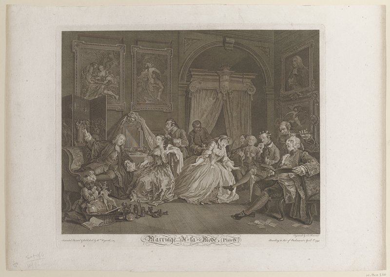 Plate IV, from Marriage A-La-Mode, Уильям Хогарт, 1745