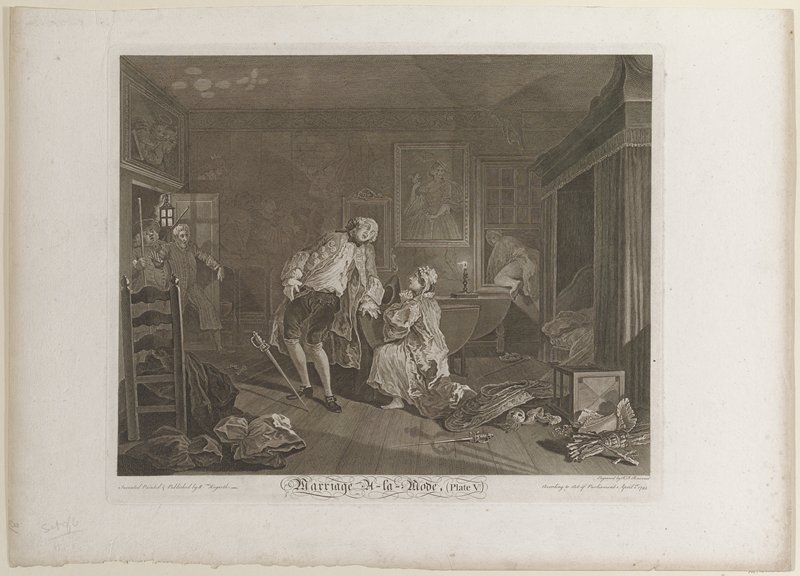 Plate V, from Marriage A-La-Mode, Уильям Хогарт, 1745
