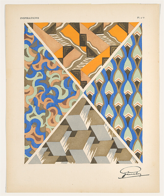 Untitled, from Inspirations, 80 Motifs en Couleur, Adrien-Jacques Garcelon, 1930
