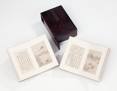 Album of miniature landscape paintings, from a double album set, Fang Shishu, 1723