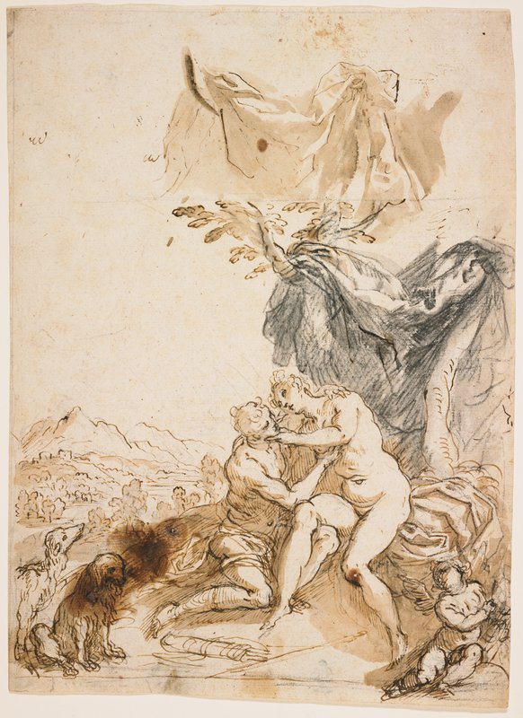 Venus and Adonis, Palma il Giovane, c. 1620