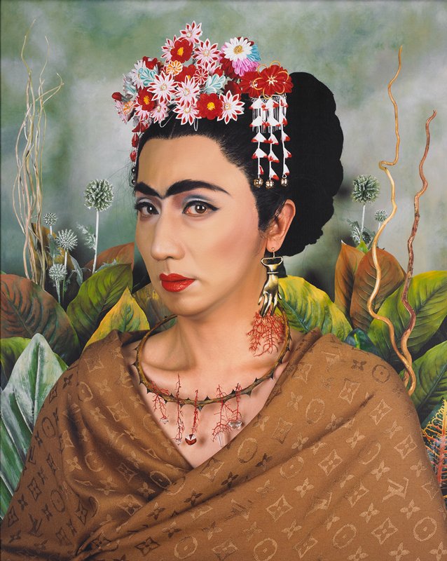 An Inner Dialogue with Frida Kahlo (Hand-shaped Earring), Morimura Yasumasa, 2001