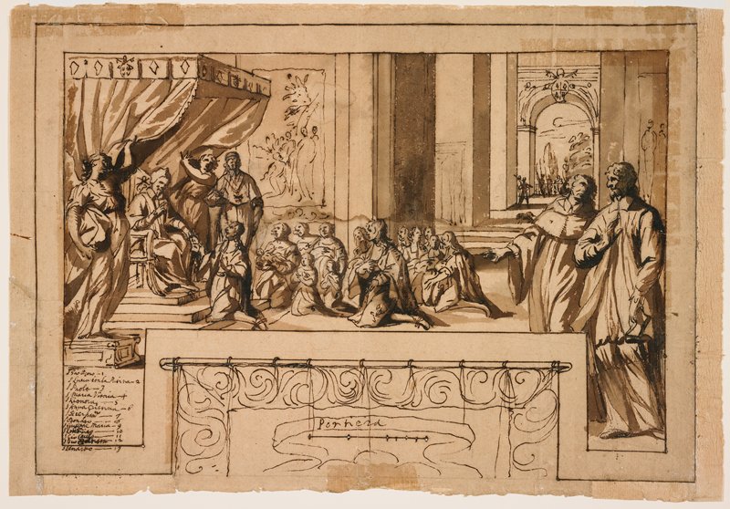 The Rospigliosi Family Paying Homage to Pope Clement IX, Attributed to Carlo Maratti, 1667–69