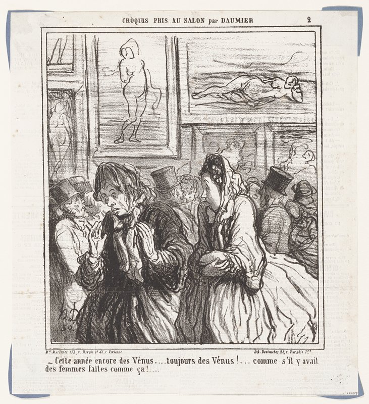 Cette année encore des Vénus. . . toujours des Vénus! . . . comme s'il y avait des femmes faites comme ça!. . .
