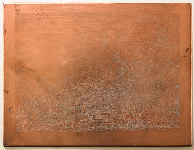 Printing plate for The Tempest (Le Tempête), Charles Amand-Durand, 1870–75
