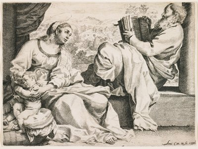 Dokumentasi “The Holy Family with Saint John the Baptist”; Etching and engraving. Minneapolis Institute of Art.
