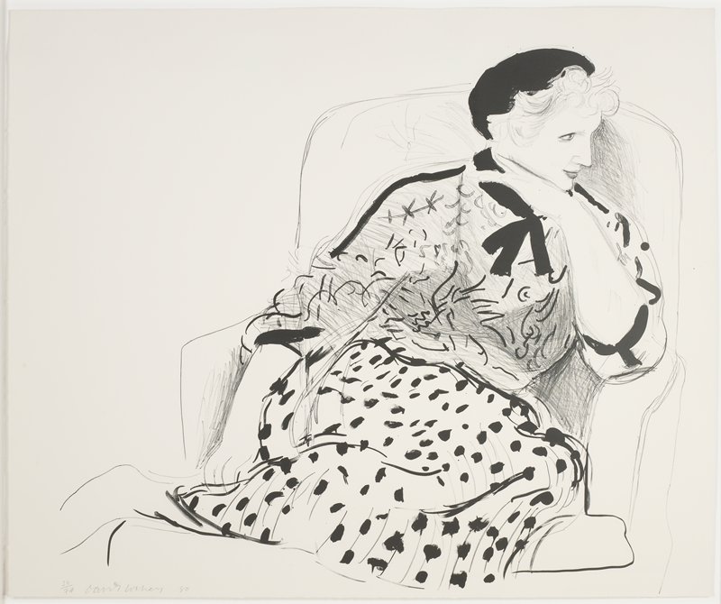 Celia in an Armchair, David Hockney, 1980
