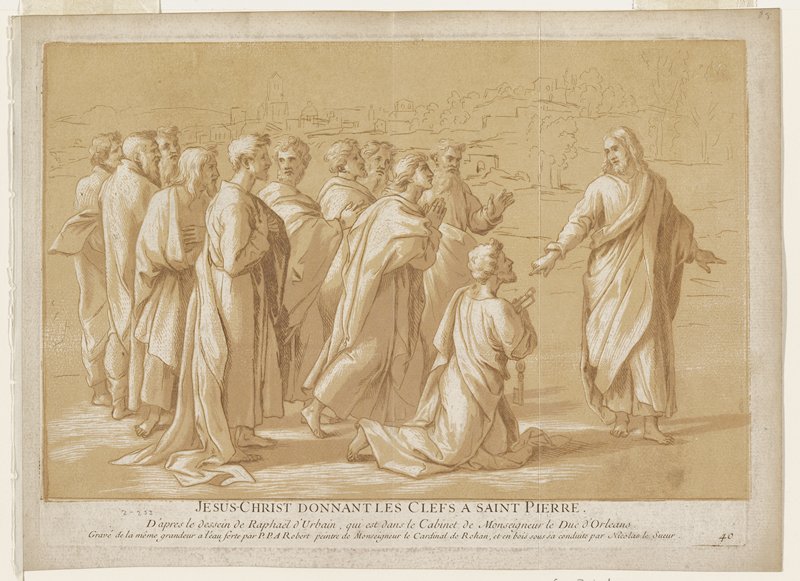 Jesus-Christ Donnant les Clefs a Saint Pierre, Robert de Seri, 18th century