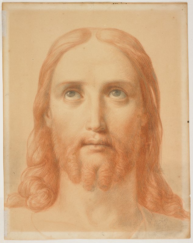 Study for Christus Consolator (recto); Study of a Female Head in Profile (verso), Ary Scheffer, c. 1837