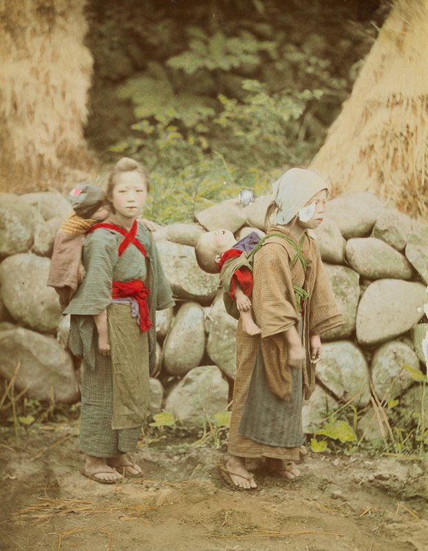 102. Carrying Children, A. Farsari & Co., c. 1886