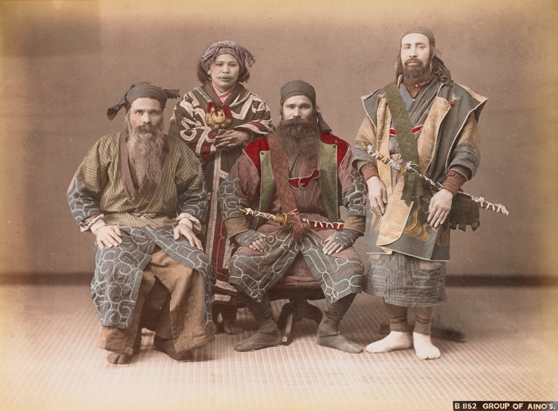 B1152. Group of Ainos, Attributed to Baron Raimund von Stillfried, 1890s