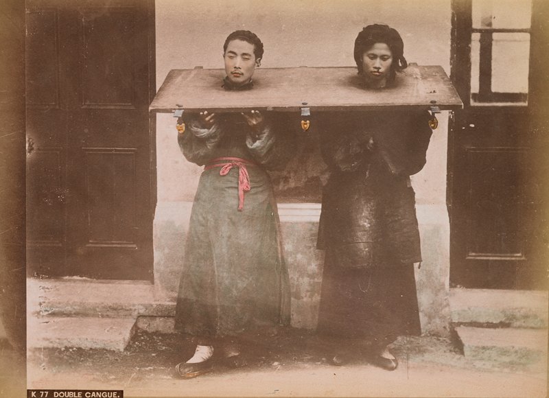 K77. Double Cangue, A. Farsari & Co., c. 1886