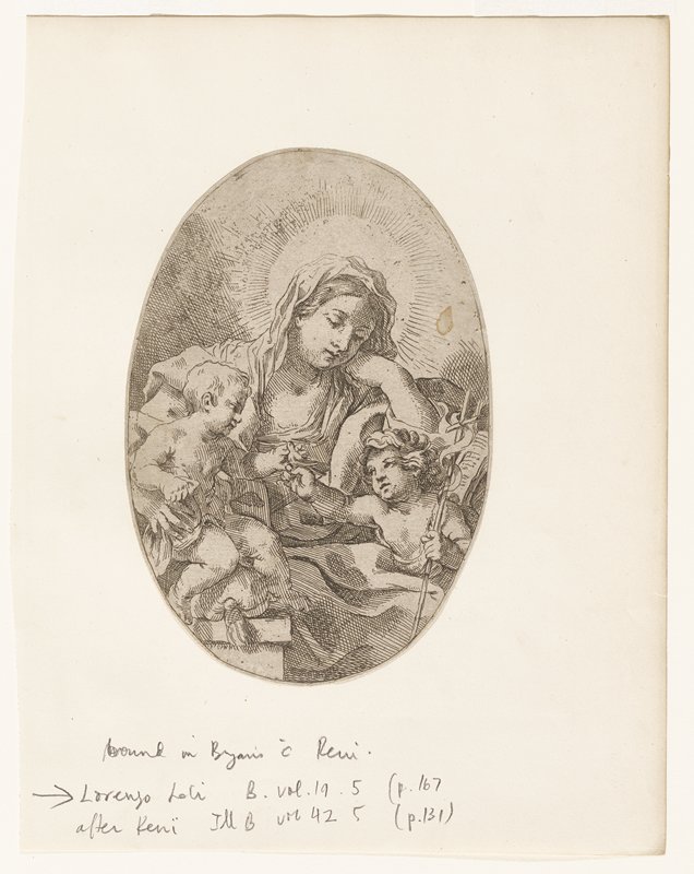 Madonna and Child with Infant Saint John the Baptist, Lorenzo Loli, 17th century