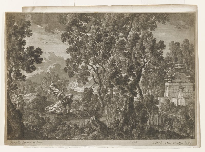 Print, Gabrielle Perelle, 17th century