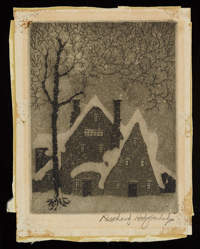 Snow on Roof, Richard Holzschuh, 20th century