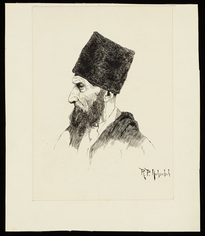 Untitled [portrait of man wearing a fez], Richard Holzschuh, 20th century