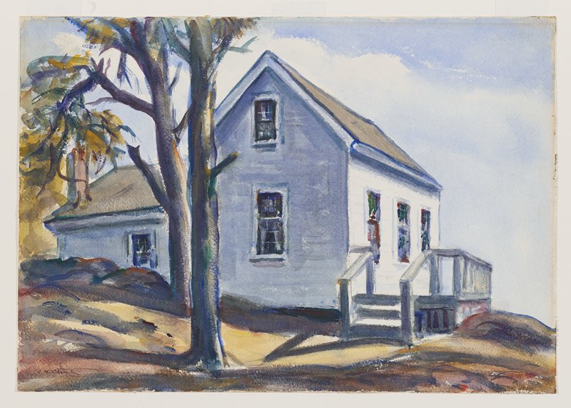 White House and Trees, Clarence Kerr Chatterton, 19th-20th century