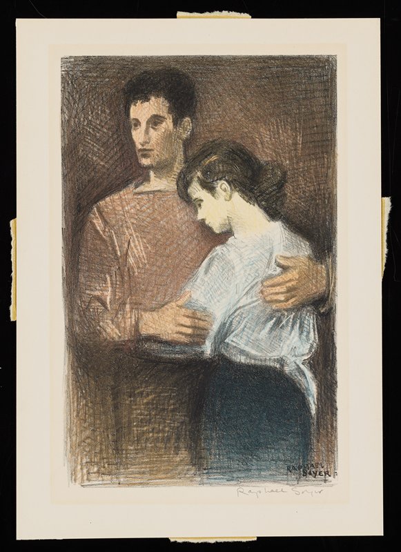 Boy and Girl, Raphael Soyer, 1954