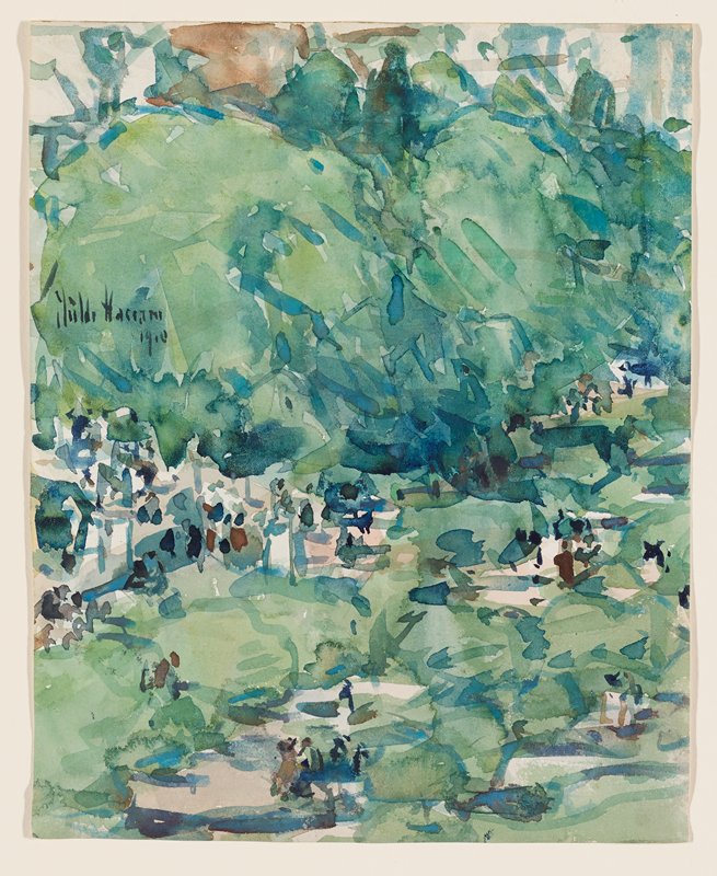In the Park, Childe Hassam, 1910