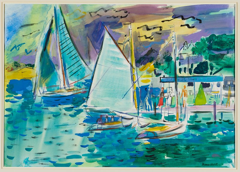 Sailboats, Francis Chapin, 20th century