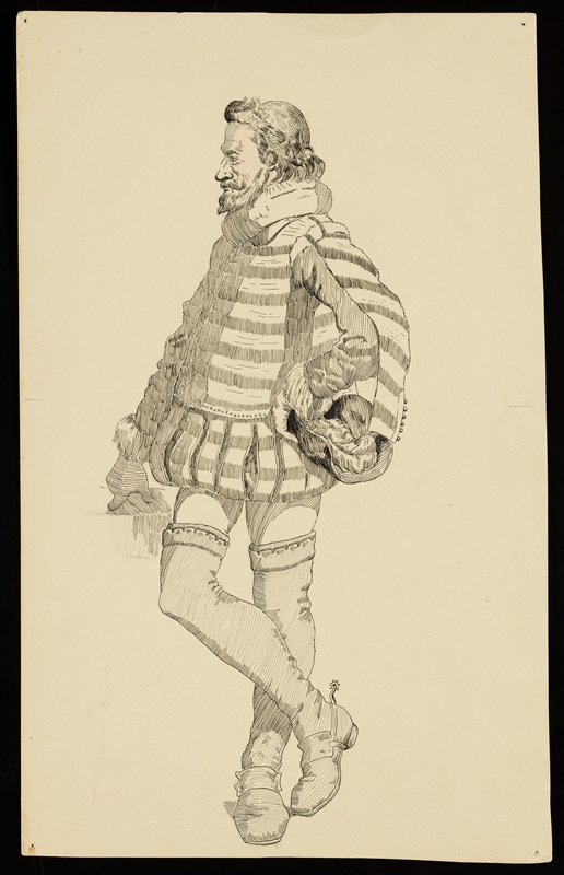 Untitled [man in Elizabethan clothing], Richard Holzschuh, 20th century