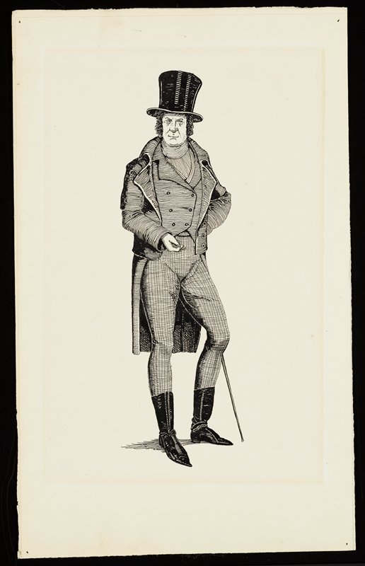 Untitled [standing man in top hat and checked pants], Richard Holzschuh, 20th century