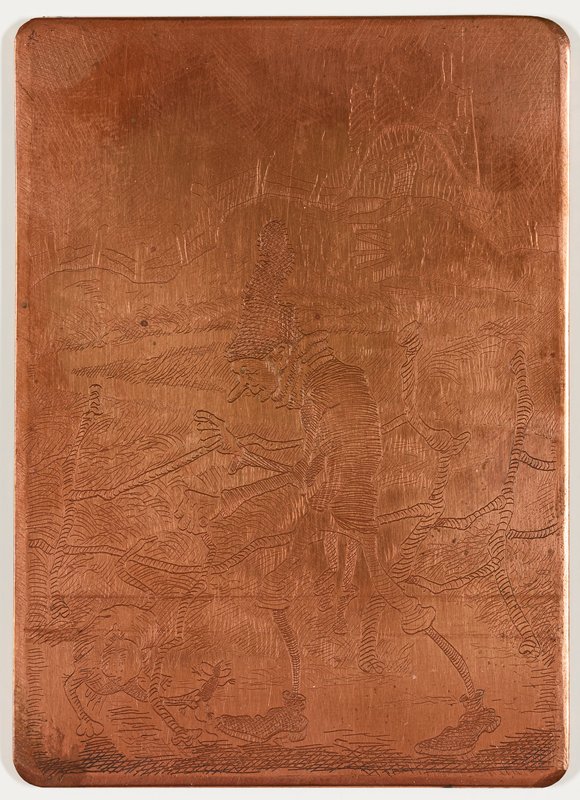 Printing matrix for Crooked Man, Richard Holzschuh, 20th century
