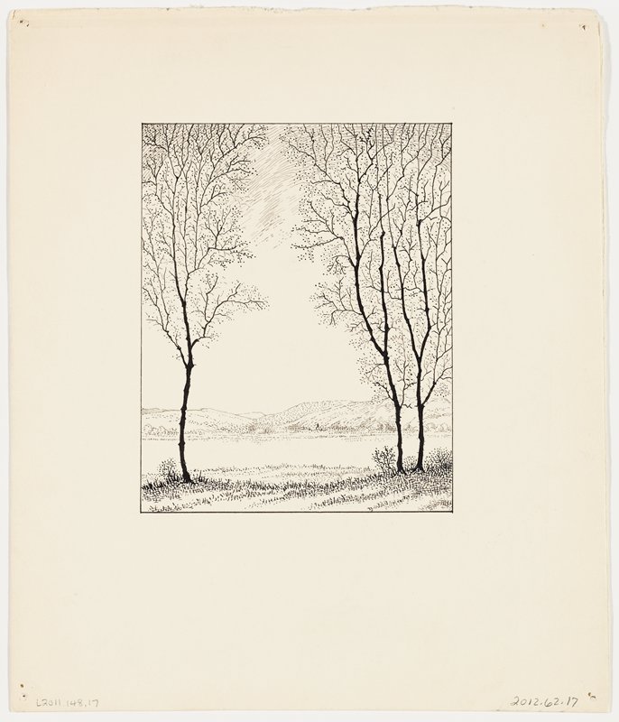 Untitled, recto and verso [elf, recto; landscape, verso], Richard Holzschuh, 20th century
