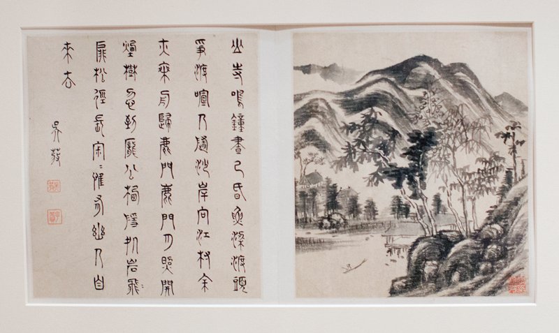 Two album leaves from a landscape album, Li Liufang, 1621