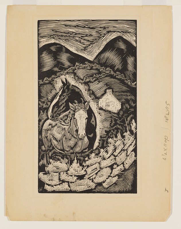 Untitled (Landscape with Two Horses), John B. Flannagan, c. 1930–34