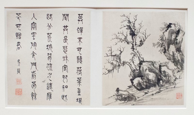 Two album leaves from a landscape album, Li Liufang, 1621