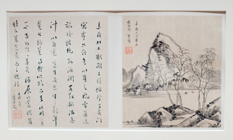 Two album leaves from a landscape album, Li Liufang, 1621