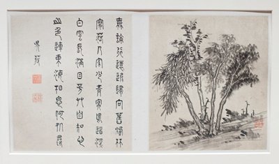 Two album leaves from a landscape album, Li Liufang, 1621