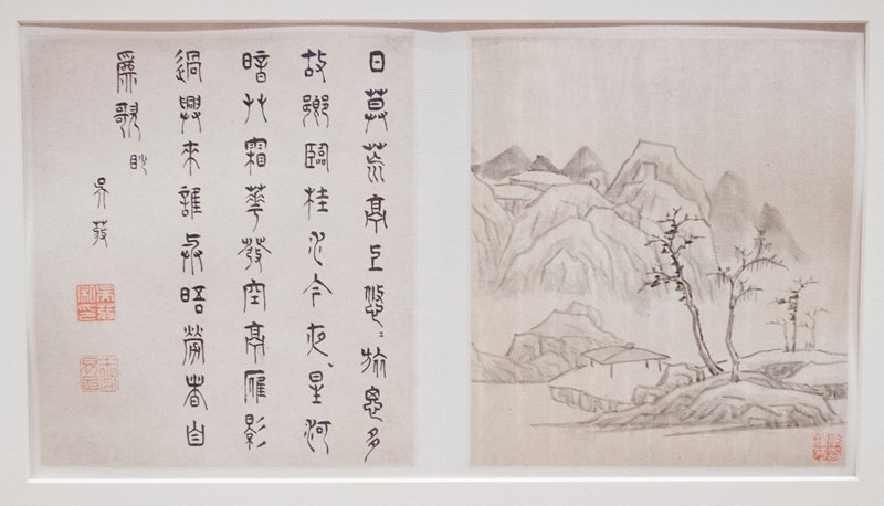 Two album leaves from a landscape album, Li Liufang, 1621