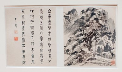 Two album leaves from a landscape album, Li Liufang, 1621