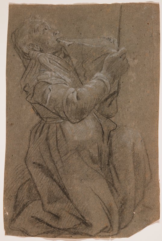 Kneeling Woman, Study for Judith's Servant, Carlo Saraceni, c. 1610–15