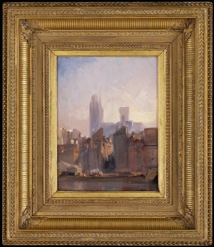 Rouen Cathedral, Sunrise, Richard Parkes Bonington, 1825
