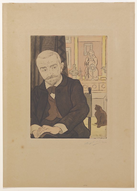 Portrait of Huysmans, Eugène Delâtre, 1894