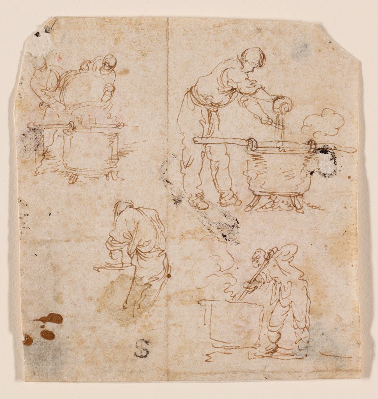 Soap or Soup Makers, Stefano della Bella, 17th century