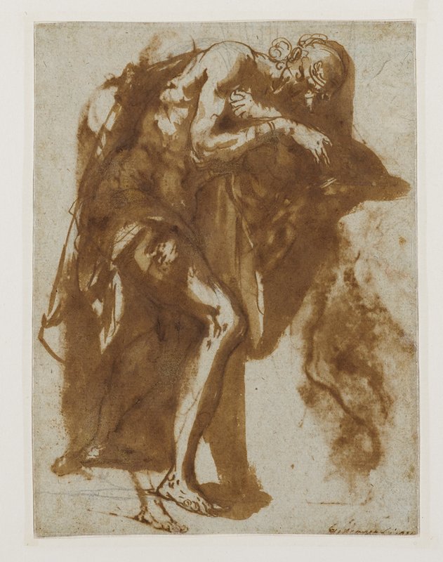 Two Studies of the Bound Christ (recto); Study of the Bound Christ (verso), Alessandro Maganza, XVII век